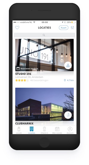 Kies een gym uit
